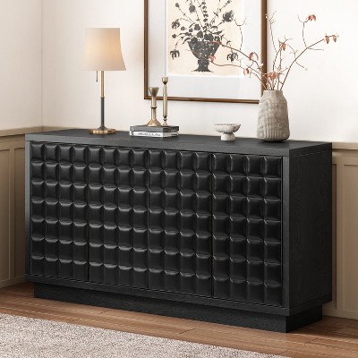 Bella Depot Modern 58.6“ Sideboard, 4-Door Storage Cabinet for Living Room, Kitchen or Home Office