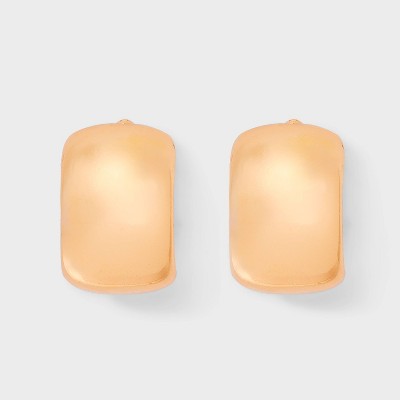 Irregular Arc Hoop Earrings - Universal Thread™ Gold: Steel & Nickel-Free Metal, 1.07" Length, 0.69" Width