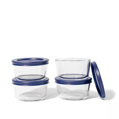 Dura Culina® 8pc (Set of 4) 7 oz. Glass Food Round Storage Set