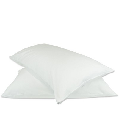 BC BARE COTTON Luxury Hotel Collection, Ultra Soft dust Proof Plain Pillow Protector, Pillow Cover with Zipper - Set of 2