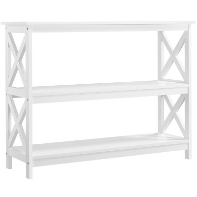 Yaheetech 3-Tier Wooden Console Table X Design Entryway Table