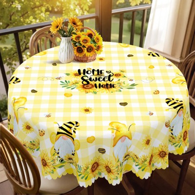 LOVEVOOK Fall Tablecloth, Sunflower Pumpkin Tablecloth, Thanksgiving Table Cover for Party Dining Picnic Table Decorations