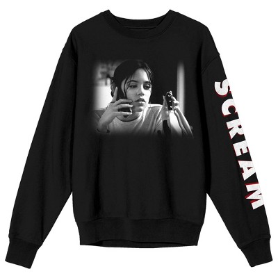 Scream VI Tara Carpenter With Knife Women's Black Crew Neck Sweatshirt