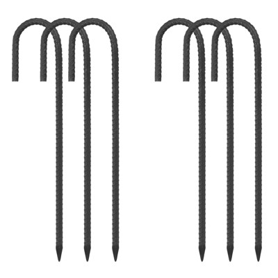 Unique Bargains Galvanized Steel Anti-Rust Durable Garden Stake