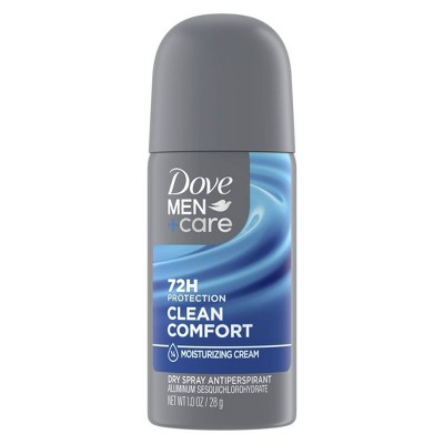 Dove Men+Care 72-Hour Clean Comfort Mini Antiperspirant & Deodorant Dry Spray - Travel Size - 1oz
