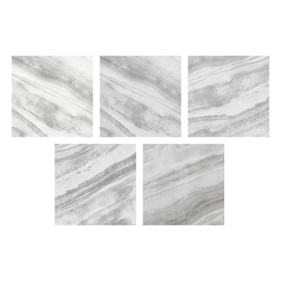 FloorPops 10ct 12"x12" Polished Peel and Stick Floor Tiles Assorted Gray: Vinyl Marble Style, Water-Resistant Flooring