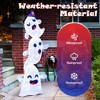 Costway 4 FT Lighted Stacked Ghosts Standing Halloween Decoration with 120 LED Lights and 4 Metal Ground Stakes - 3 of 4