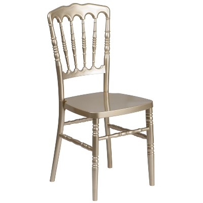 Emma and Oliver Gold Resin Stacking Napoleon Chair