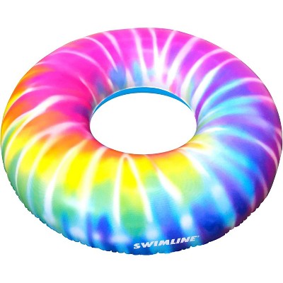 Swimline Inflatable Spiral Tie Dye Swimming Pool Ring - 36.5"