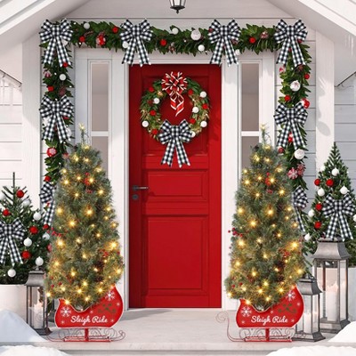 Pre-Lit Christmas Tree with Lights Desktop Xmas Tree for Holiday Indoor DIY Christmas Decor