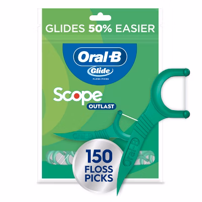 Oral-B Glide with Scope Outlast Dental Floss Picks - Mint