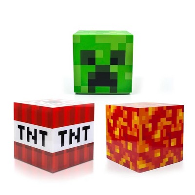 Ukonic Minecraft 3-Piece Mood Light Bundle | TNT | Creeper | Lava