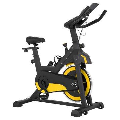 BestMassage Exercise Bike Indoor Cycling Bike Fitness Training Bike with Adjustable Resistance, Yellow