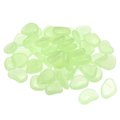 Unique Bargains Fish Tank Decoration Glow Rocks Pebbles 20-30mm 150 Pcs