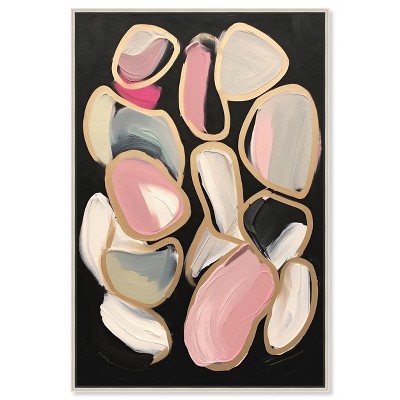 Art Remedy My Petals Contemporary Shapes Abstract Wall Art Framed
