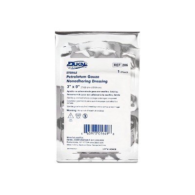 Dukal 206 Xeroform Petrolatum Gauze Dressing 3 in. x 9 in. (Each)