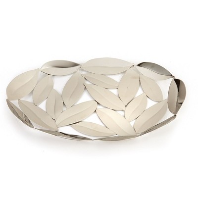 Jiallo  Oval Leaves platter - 12x 8" Stainless Steel Home Decor and Gift