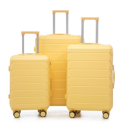 Kumasinova 20"24"28"Hardshell Luggage Sets,3Pcs Durable ABS Spinner Suitcase with TSA Lock,Airline-Approved Checked Travel Suitcases