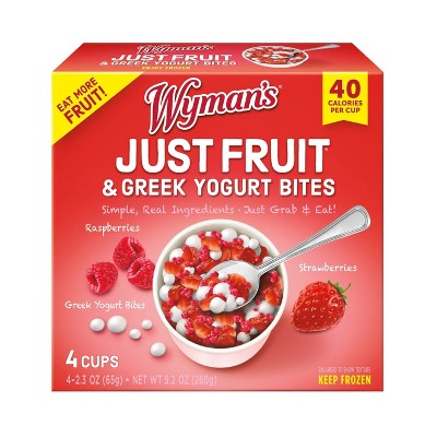 Wyman's Just Fruit Frozen Raspberries & Strawberries with Greek Yogurt Bites - 4ct/9.2oz
