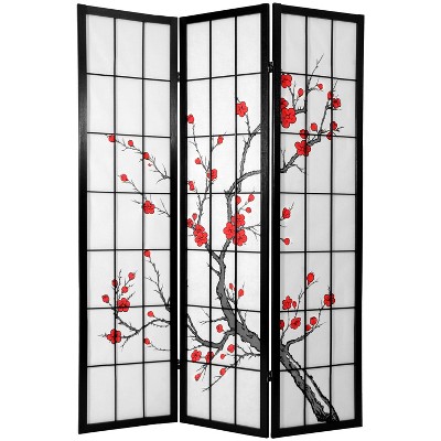 Oriental Furniture 6' Tall Blossom Shoji Screen