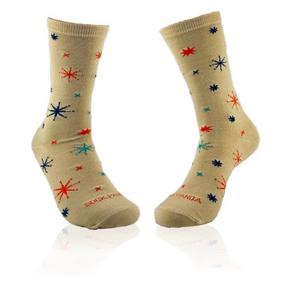Retro Star Pattern Socks (Women's Sizes, Adult Medium) from the Sock Panda