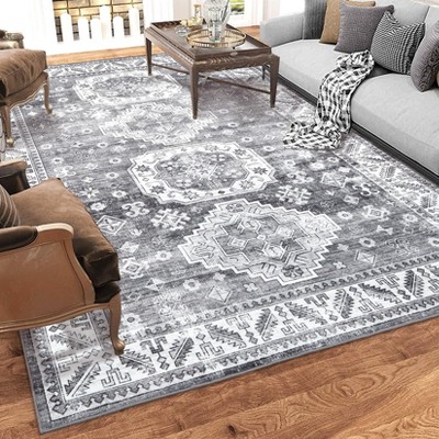 TROPOW Machine Washable Easy-Clean Fade-Resistant Area Rug for Bistro Bedroom Dorm Home