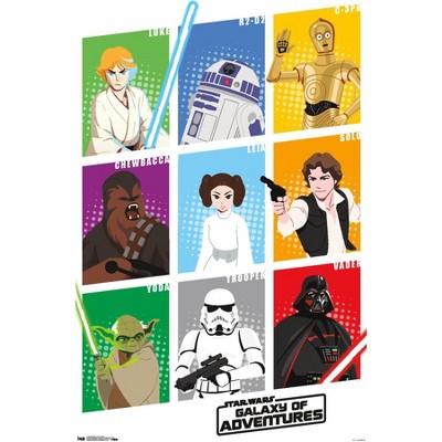 Trends International Star Wars: Saga - Galaxy Grid Framed Wall Poster Prints