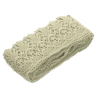 Unique Bargains Cotton Vintage Hollow Lace Decorative Ribbon Trim 4.8 Yards x 3 Inch