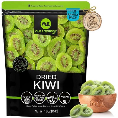 Nut Cravings Dried Kiwi Slices, Sweetened Fruit Bites Snack