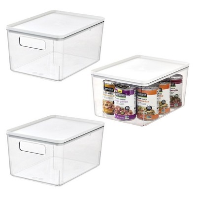 iDesign Pantry Bin with Removable Lid for Kitchen