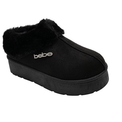 bebe Women’s Boots - Platform Boots with Faux Fur Trim, Cozy Slip-On Women’s Shoes