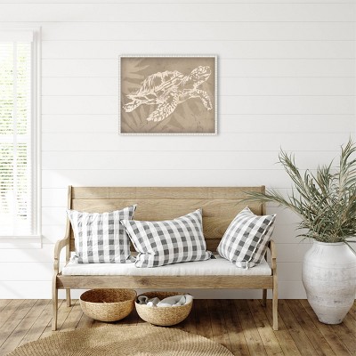 Amanti Art Batik Sea Turtle I by June Erica Vess Framed Wall Art Print