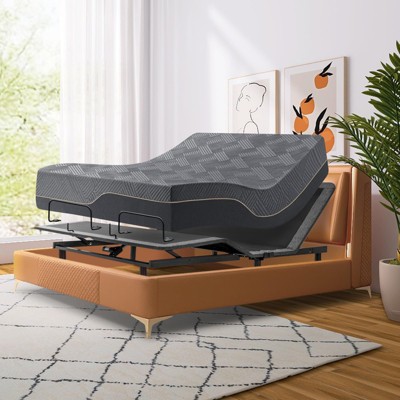 Vipbear Smart Adjustable Bed Frame with Mattress/Without Mattress,12/14 in Gel Memory Foam Medium-Firm Mattress in Box,Adjustable with Wireless Remote