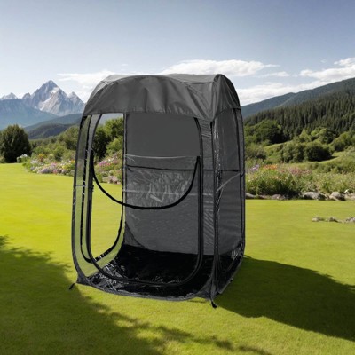 ORRD Portable Pop Up Sports Tent, All-Weather Shelter for Outdoor Events, Fishing & Camping, Black