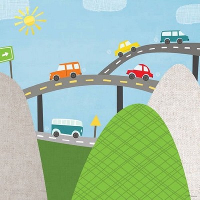 Oopsy Daisy's Cars on the Move Canvas Wall Art - Size 10x10