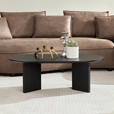 Modern Coffee Table Cocktail Table Accent Table Conversation Table Center Table Sofa Table, Black/Walnut/Oak-ModernLuxe