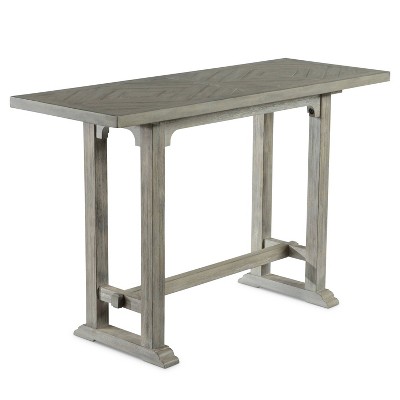 Whitford Sofa Table Dove Gray - Steve Silver Co.: Distressed Wood, Saw Rasping, Double Diamond Inlay