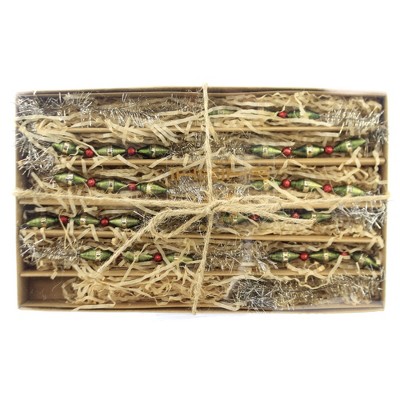73.0 Inch Drop Bead Tinsel Garland Vintage Look Tree Garlands
