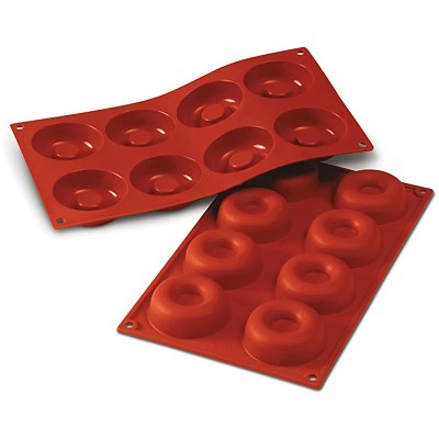 Silikomart Silicone Bakeware Savarin Mold 1.7 Oz, 2.56" Dia .83" H, 8 Cavities