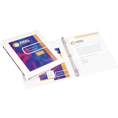 Avery Heavy-Duty Framed View 3 Ring Binder, 0.5" Slant Rings, 1 White Binder (68052)