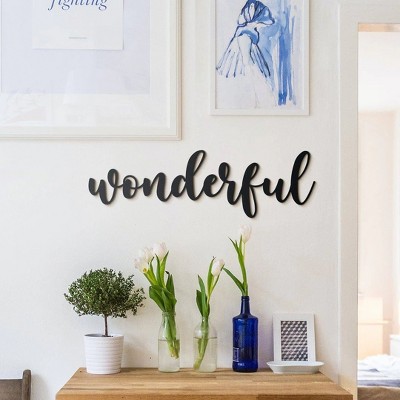 Wonderful Metal Wall Art - Inspirational Quote Home Office Decor