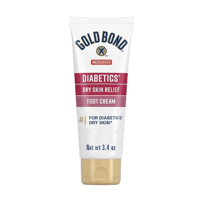 Gold Bond - Medicated Diabetics Dry Skin Relief Foot Cream, 3.4 Oz