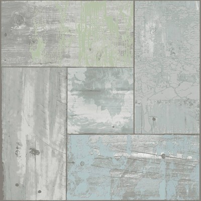 4'x5' Set of 20 Boardwalk Peel & Stick Floor Tiles Gray - FloorPops: Vinyl Mosaic Flooring, Stain-Resistant, Textured