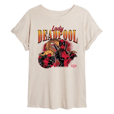 Women's - Marvel - Lady Deadpool Oversized Graphic T-Shirt