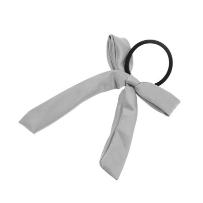 Unique Bargains Fashion Solid Bow Ribbon Hair Elastic Band 1 Pc
