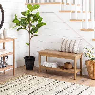 Wood & Cane Bench Natural - Hearth & Hand™ with Magnolia