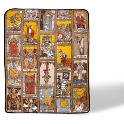 Toynk Tarot Card Collage 45 x 60 Inch Fleece Throw Blanket