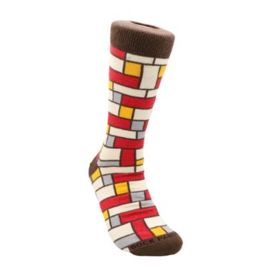 Stylish Rectangle Patterned Office Socks from the Sock Panda (Men's Sizes, Adult Large)