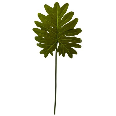Nearly Natural Selloum Philo Single Leaf Stem (Set of 12)