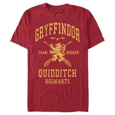 Men's Harry Potter Gryffindor Quidditch Gold Team Seeker T-Shirt